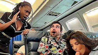 Lucky Gets Fucked With Flight Attendant Hazel Grace In Private When LaSirena69 Comes & Joins For A Hot 3some