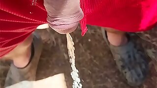 Pissing outdoors