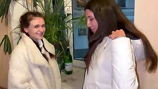 Public Pickup Teens and Rough Fucking Foursome Group Sex Party