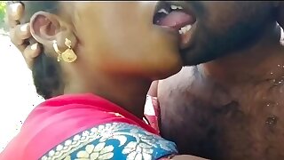 Desi horny girl was going to the forest and then calling her friend kissing and fucking