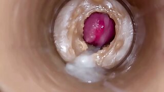 Precum squirting in my pussy Camera In Vagina