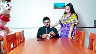 I fucked my Indian stepmother on the punishment table for bringing me iced coffee.