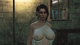 Sexy desi widow Meena fucked by her neighbor in the rain